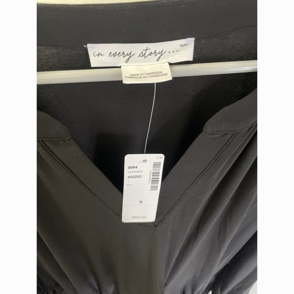 NWT Solid Long-Sleeve Flared Jersey Dress - In Every Story (Penningtons) - Picture 3 of 8